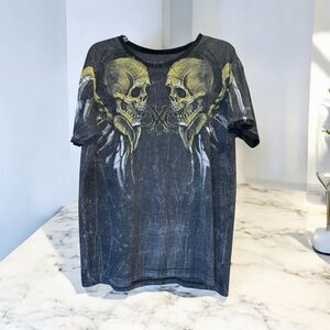 Xtreme Couture by Affliction Men's XL Y2K Front & Back Graphic T-Shirt